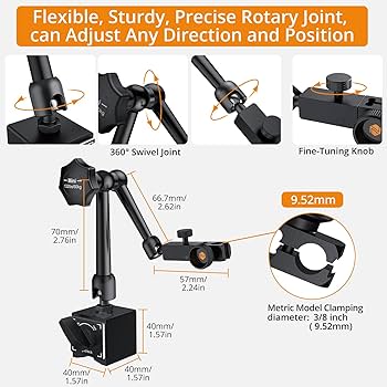 Neoteck 132lbs/60kg Max Pull Steel Magnetic Base for Digital